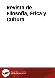 Portada:Revista de Filosofía, Ética y Cultura
