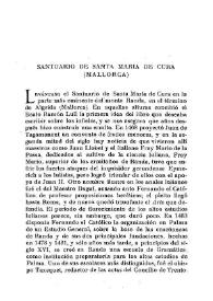 Santuario de Santa María de Cura (Mallorca) / Diego Angulo Iñíguez | Biblioteca Virtual Miguel de Cervantes