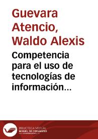 Portada:Competencia para el uso de tecnologías de información y comunicación
