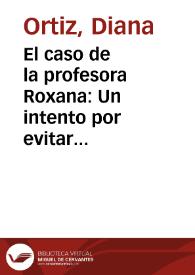 Portada:El caso de la profesora Roxana: Un intento por evitar la dicotomía entre el currículum real y currículum formal
