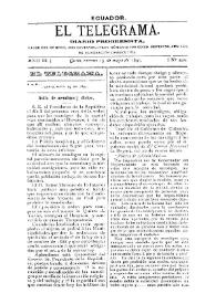 Portada:El Telegrama : diario progresista. Año III, núm. 459, viernes 15 de mayo de 1891