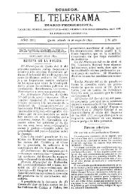 Portada:El Telegrama : diario progresista. Año III, núm. 460, sábado 16 de mayo de 1891