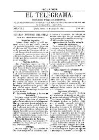 Portada:El Telegrama : diario progresista. Año III, núm. 461, lunes 18 de mayo de 1891