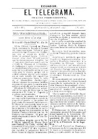 Portada:El Telegrama : diario progresista. Año III, núm. 462, martes 19 de mayo de 1891