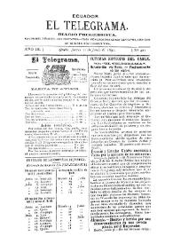 Portada:El Telegrama : diario progresista. Año III, núm. 481, jueves 11 de junio de 1891