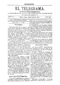 Portada:El Telegrama : diario progresista. Año III, núm. 486, jueves 18 de junio de 1891