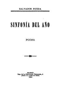 Portada:Sinfonía del año : poema / Salvador Rueda