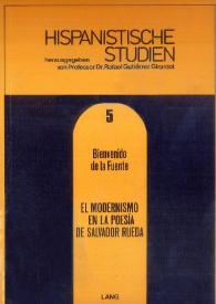 Portada:El modernismo en la poesía de Salvador Rueda / Bienvenido de la Fuente