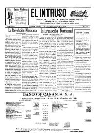 Portada:El intruso. Diario Joco-serio netamente independiente. Tomo LXXIII, núm. 7305, martes 25 de noviembre de 1941