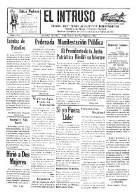 Portada:El intruso. Diario Joco-serio netamente independiente. Tomo LXXIII, núm. 7306, miércoles 26 de noviembre de 1941