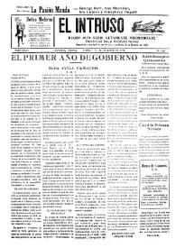Portada:El intruso. Diario Joco-serio netamente independiente. Tomo LXXIII, núm. 7321, sábado 13 de diciembre de 1941