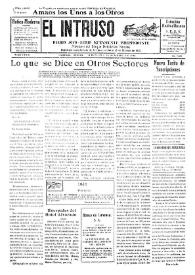Portada:El intruso. Diario Joco-serio netamente independiente. Tomo LXXIII, núm. 7335, miércoles 31 de diciembre de 1941