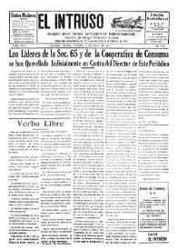 Portada:El intruso. Diario Joco-serio netamente independiente. Tomo LXXIII, núm. 7342, viernes 9 de enero de 1942