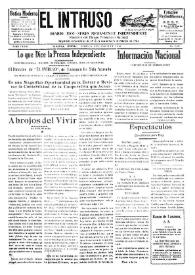 Portada:El intruso. Diario Joco-serio netamente independiente. Tomo LXXIII, núm. 7351, domingo 18 de enero de 1942
