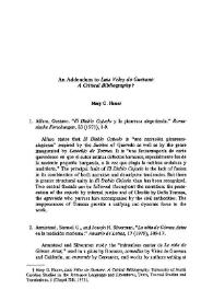 Más información sobre An Addendum to Luis Vélez de Guevara : A Critical Bibliography / Mary G. Hauer