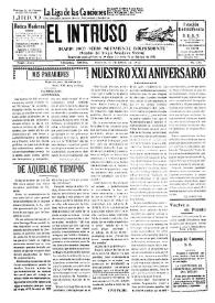 Portada:El intruso. Diario Joco-serio netamente independiente. Tomo LXXIII, núm. 7355, viernes 23 de enero de 1942