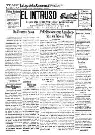 Portada:El intruso. Diario Joco-serio netamente independiente. Tomo LXXIII, núm. 7357, domingo 25 de enero de 1942