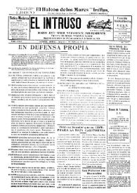 Portada:El intruso. Diario Joco-serio netamente independiente. Tomo LXXIII, núm. 7364, martes 3 febrero de 1942
