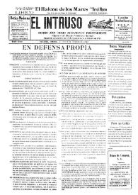 Portada:El intruso. Diario Joco-serio netamente independiente. Tomo LXXIII, núm. 7371, jueves 12 febrero de 1942