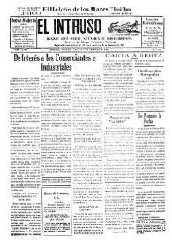 Portada:El intruso. Diario Joco-serio netamente independiente. Tomo LXXIII, núm. 7372, viernes 13 febrero de 1942