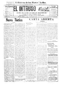 Portada:El intruso. Diario Joco-serio netamente independiente. Tomo LXXIII, núm. 7374, domingo 15 de febrero de 1942