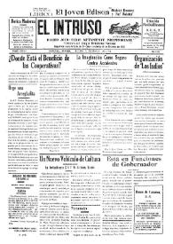 Portada:El intruso. Diario Joco-serio netamente independiente. Tomo LXXIII, núm. 7387, martes 3 marzo de 1942