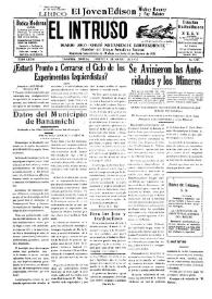 Portada:El intruso. Diario Joco-serio netamente independiente. Tomo LXXIII, núm. 7390, viernes 6 marzo de 1942