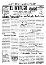 Portada:El intruso. Diario Joco-serio netamente independiente. Tomo LXXIII, núm. 7391, sábado 7 marzo de 1942