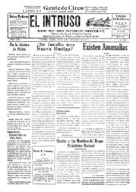 Portada:El intruso. Diario Joco-serio netamente independiente. Tomo LXXIII, núm. 7394, miércoles 11 marzo de 1942