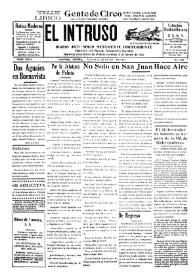 Portada:El intruso. Diario Joco-serio netamente independiente. Tomo LXXIII, núm. 7395, jueves 12 marzo de 1942