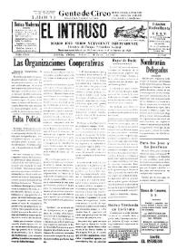 Portada:El intruso. Diario Joco-serio netamente independiente. Tomo LXXIII, núm. 7397, sábado 14 marzo de 1942