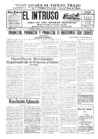 Portada:El intruso. Diario Joco-serio netamente independiente. Tomo LXXIV, núm. 7412, miércoles 1 de abril de 1942