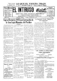 Portada:El intruso. Diario Joco-serio netamente independiente. Tomo LXXIV, núm. 7415, martes 7 de abril de 1942