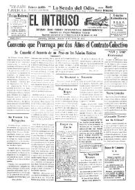 Portada:El intruso. Diario Joco-serio netamente independiente. Tomo LXXIV, núm. 7424, viernes 17 de abril de 1942