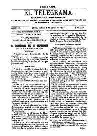 Portada:El Telegrama : diario progresista. Año III, núm. 527, sábado 8 de agosto de 1891