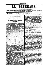 Portada:El Telegrama : diario progresista. Año III, núm. 566, jueves 1º de octubre de 1891