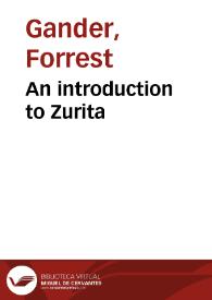 Portada:An introduction to Zurita / by Forrest Gander