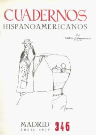 Portada:Cuadernos Hispanoamericanos. Núm. 346, abril 1979