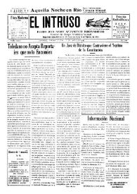 Portada:El intruso. Diario Joco-serio netamente independiente. Tomo LXXIV, núm. 7438, jueves 7 de mayo de 1942