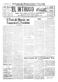 Portada:El intruso. Diario Joco-serio netamente independiente. Tomo LXXIV, núm. 7460, martes 2 de junio de 1942