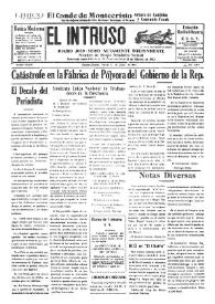Portada:El intruso. Diario Joco-serio netamente independiente. Tomo LXXIV, núm. 7464, sábado 6 de junio de 1942