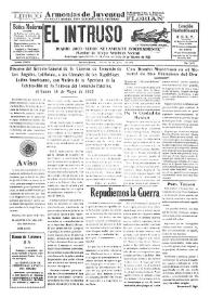 Portada:El intruso. Diario Joco-serio netamente independiente. Tomo LXXIV, núm. 7475, viernes 19 de junio de 1942