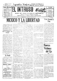 Portada:El intruso. Diario Joco-serio netamente independiente. Tomo LXXIV, núm. 7485, miércoles 1 de julio de 1942