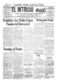Portada:El intruso. Diario Joco-serio netamente independiente. Tomo LXXIV, núm. 7488, sábado 4 de julio de 1942