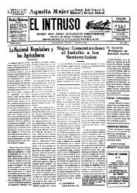 Portada:El intruso. Diario Joco-serio netamente independiente. Tomo LXXIV, núm. 7489, domingo 5 de julio de 1942
