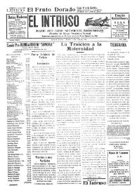 Portada:El intruso. Diario Joco-serio netamente independiente. Tomo LXXIV, núm. 7496, martes 14 de julio de 1942