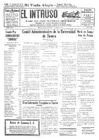 Portada:El intruso. Diario Joco-serio netamente independiente. Tomo LXXV, núm. 7508, martes 28 de julio de 1942
