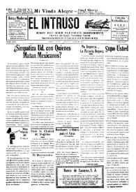Portada:El intruso. Diario Joco-serio netamente independiente. Tomo LXXV, núm. 7515, miércoles 5 de agosto de 1942