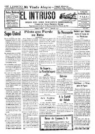 Portada:El intruso. Diario Joco-serio netamente independiente. Tomo LXXV, núm. 7516, jueves 6 de agosto de 1942