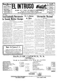 Portada:El intruso. Diario Joco-serio netamente independiente. Tomo LXXV, núm. 7520, miércoles 12 de agosto de 1942